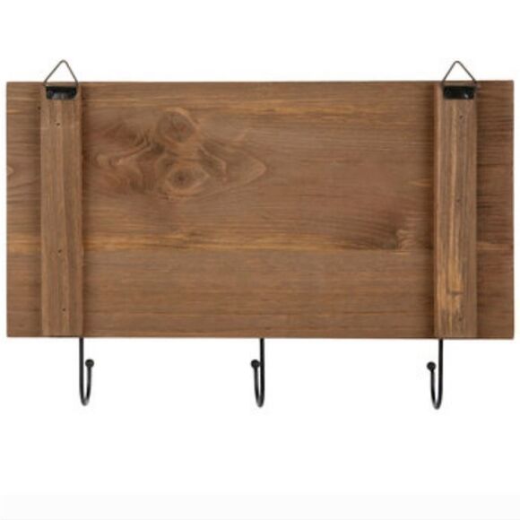 Home Sweet Home Wood Wall Decor with Hooks - NWOT - Picture 3 of 3